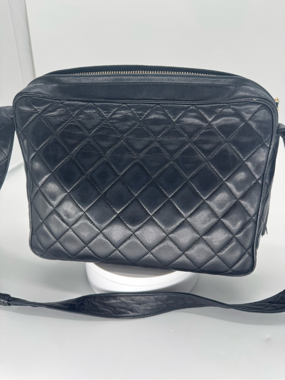 Chanel Series 2 Black Quilted Lambskin Tassel Crossbody Bag - Picture 3 of 16